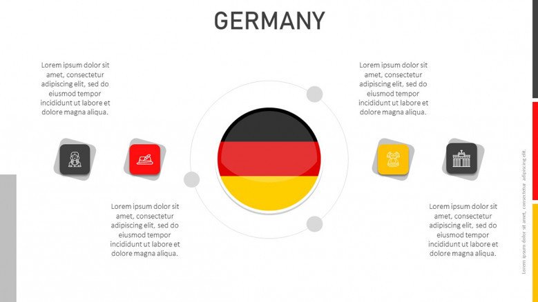 Germany Flag slide with text boxes