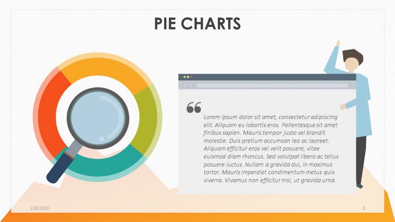 playful pie chart with generic text