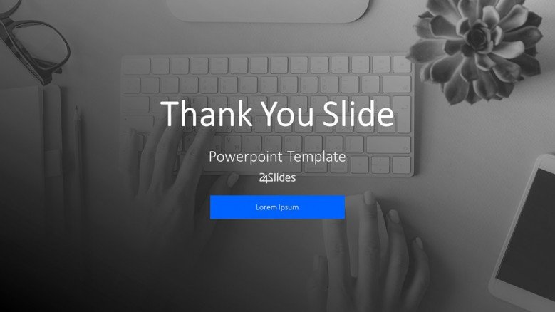 IBM Themed Thank You Slide in PowerPoint