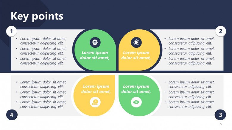 Key Points Diagram in PowerPoint