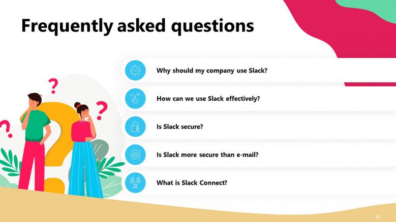 Slack FAQ PowerPoint Slide