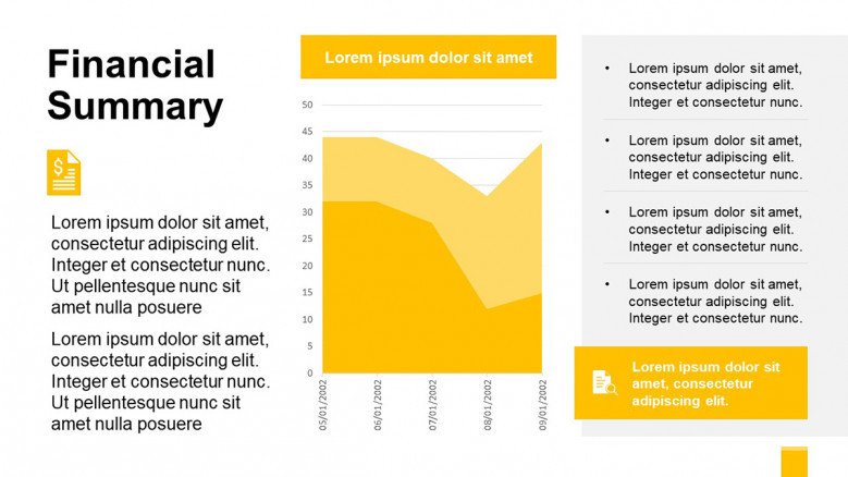 Yellow Financial Summary PowerPoint Template