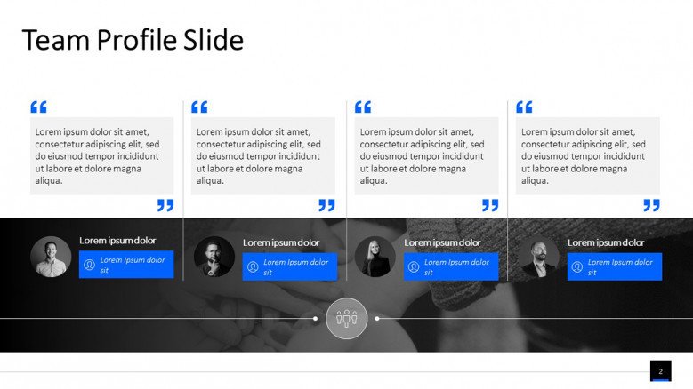 IBM Team Profile Slide in creative style