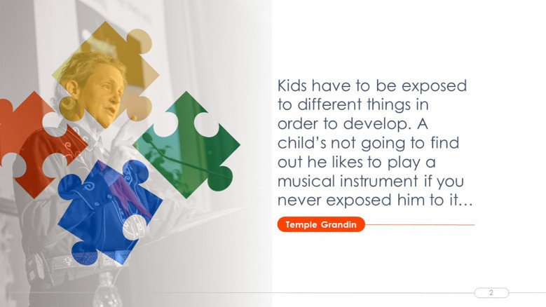 Quote Slide for an Autism Presentation