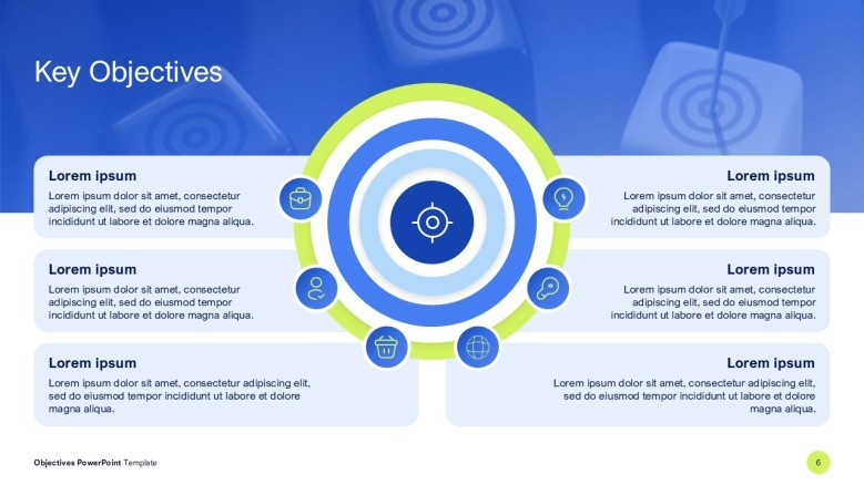 Goal-oriented diagram ppt template