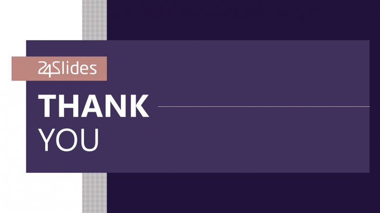 Thank You PowerPoint Slide in purple