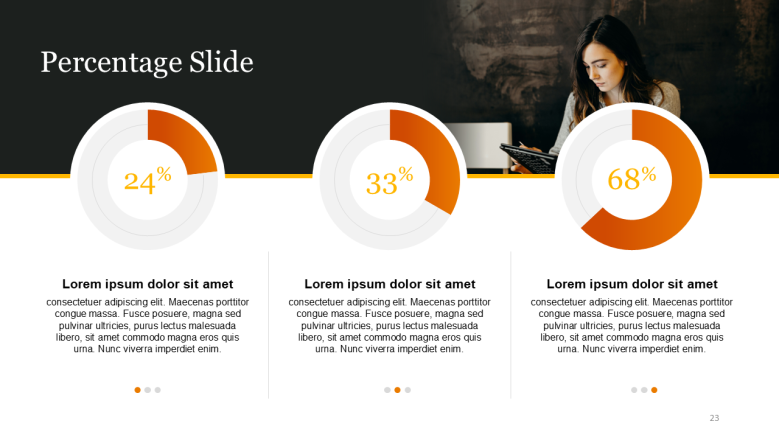 Percentage slide in PPT