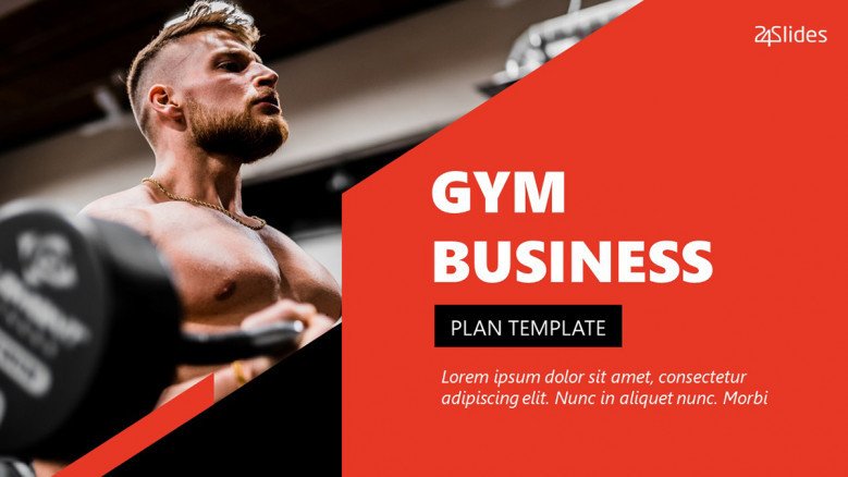Gym Business PowerPoint Slide in creative style