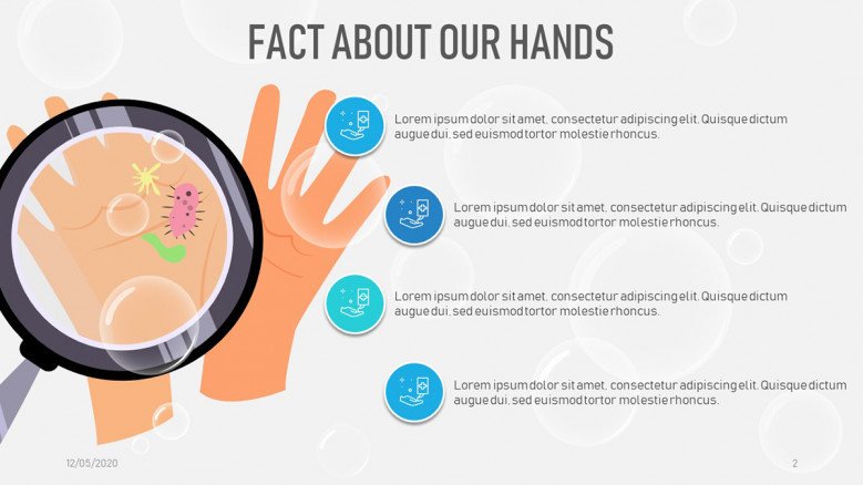 Fact slides for hand hygiene presentation