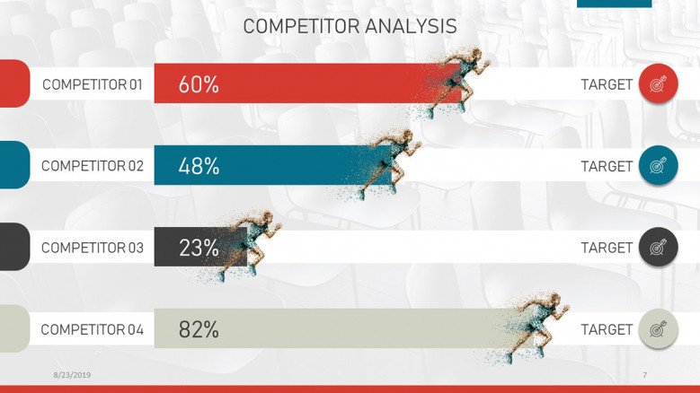 Top competitors marathon diagram with percentages
