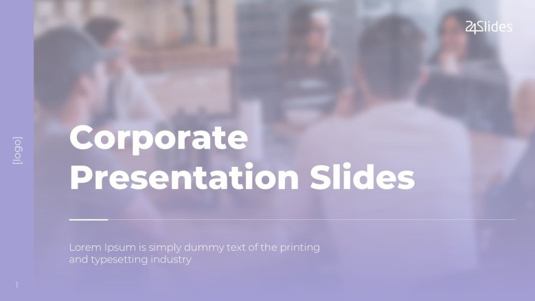 welcome slide for corporate presentation