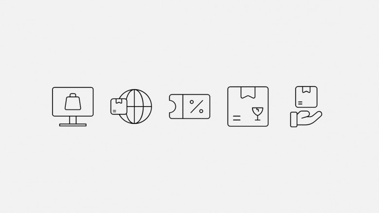 E-commerce and data privacy icons