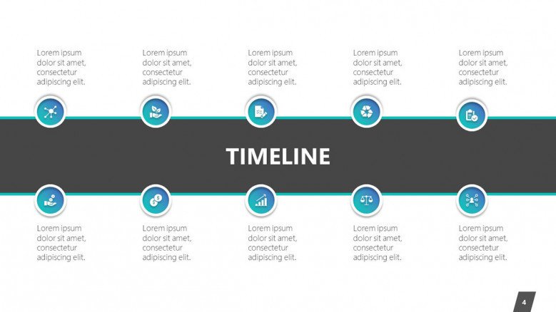 timeline slide in chronological time frame