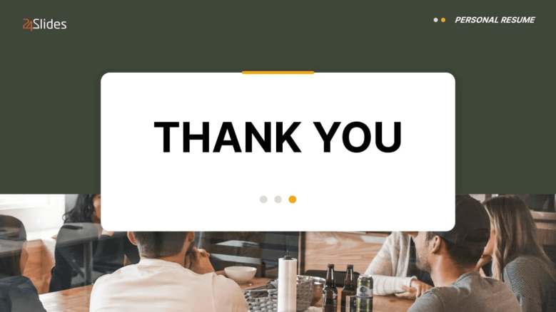 personal resume thank you slide