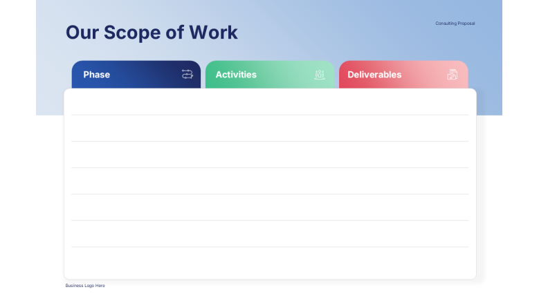 scope of work slide