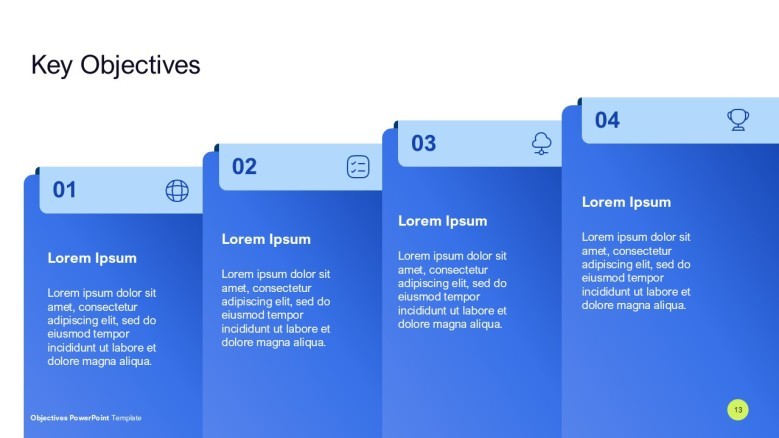 Career Objectives PowerPoint Roadmap Template
