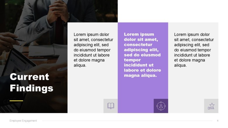 Work Environment Slide in purple