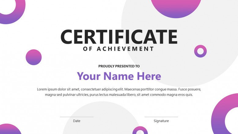 Creative Certificate Slide