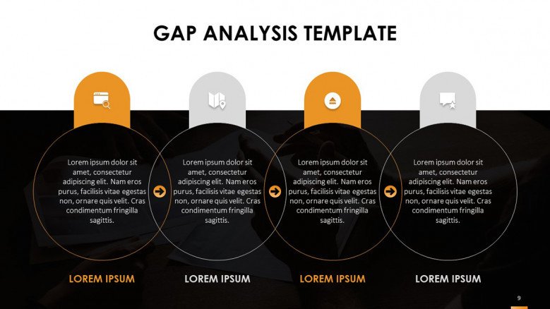 Venn Diagrams for a GAP Analysis Presentation in creative style