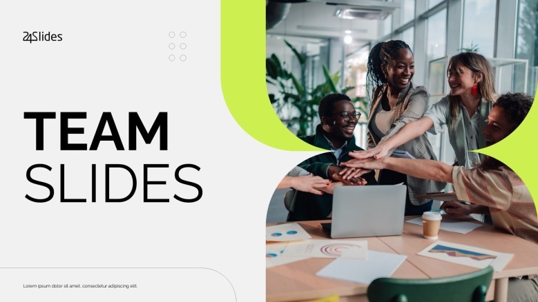 Welcome slide for team slide presentation
