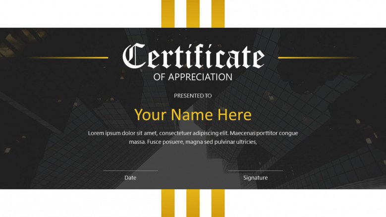 Modern Certificate Slide