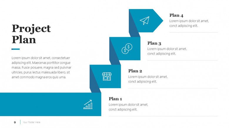 Project Plan Slide for a Business Case Presentation