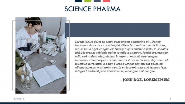 science pharma text slide with image