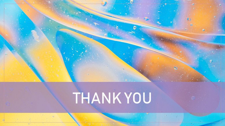 Thank You Slide in psychedelic colors