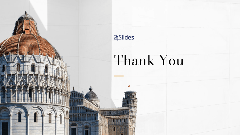 Text-and-image thank you slide in creative style