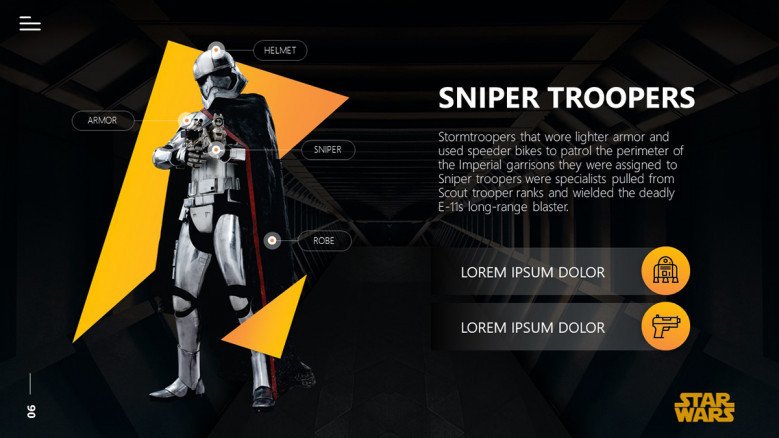 Descriptive Slide with a Sniper Trooper