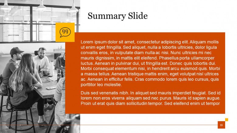 Summary Text Slide in PowerPoint