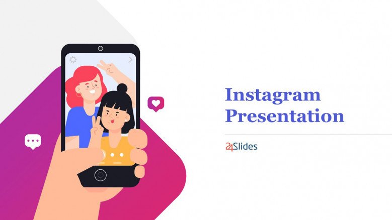 Free Instagram PowerPoint Template in playful style