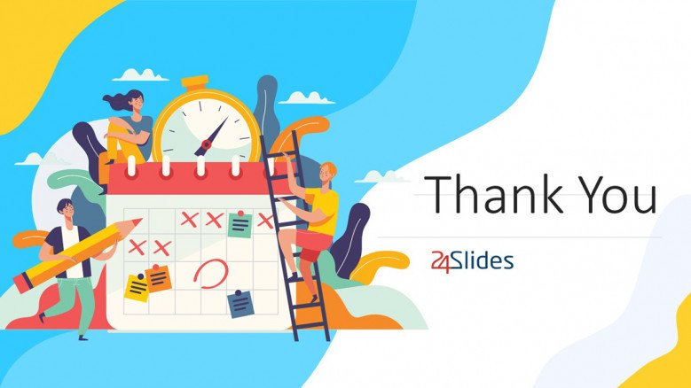 Colorful Thank You Slide in playful style