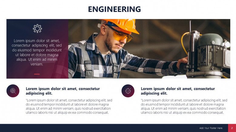 Text Slide for an Engineering Project managers