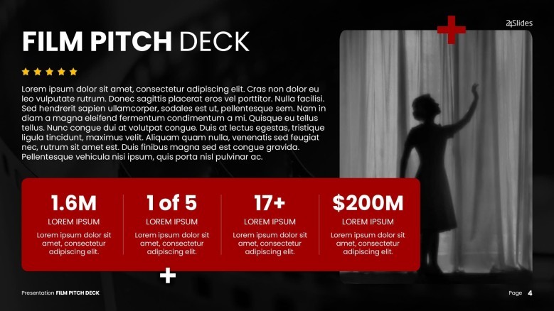Creative Red-and-white slide for a visual project