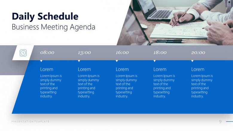 Meeting Daily Schedule Slide