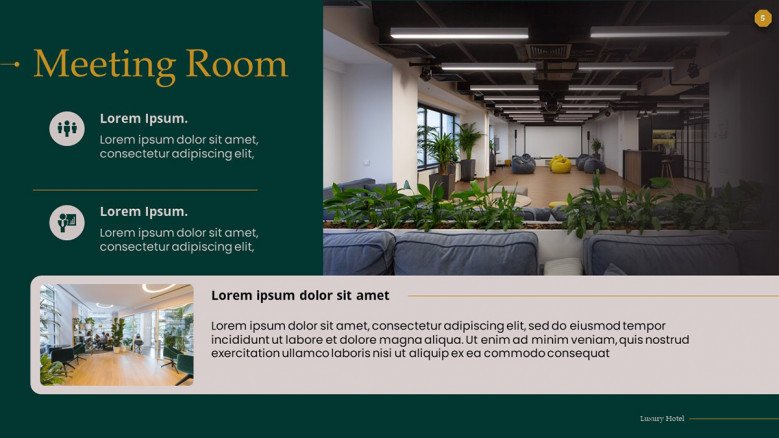 Luxury Hotel Meeting Room Slide