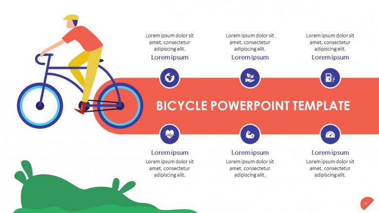 Bicycle Safety Tips Slide with icons