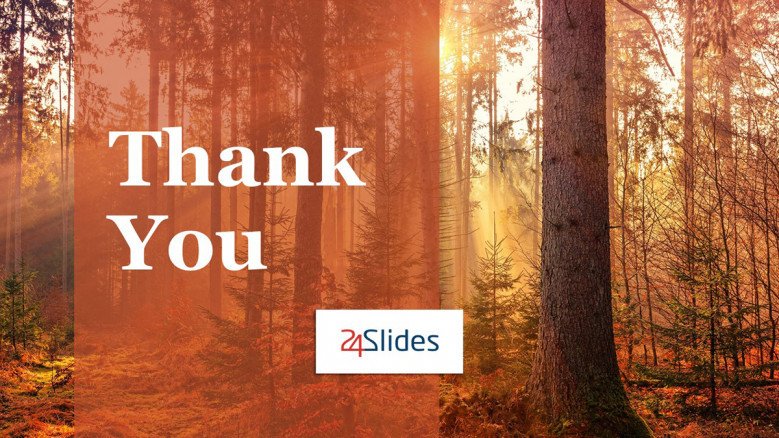 Thank You PowerPoint Slide with Fall Background