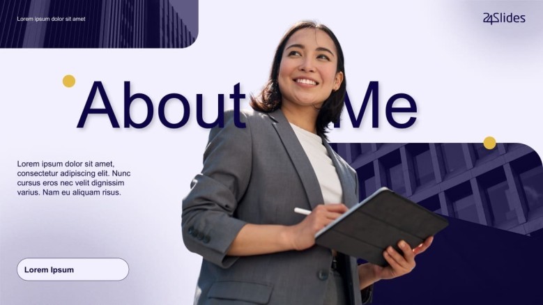 welcome slide for about me presentation
