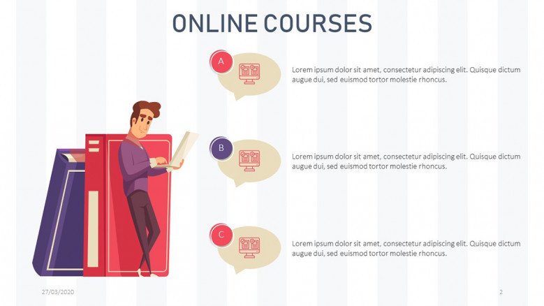 Online Courses List PowerPoint Slide