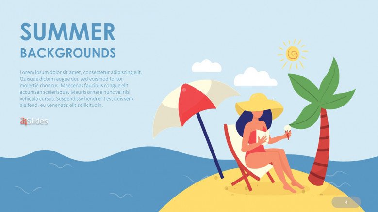Illustrated Summer PowerPoint Background