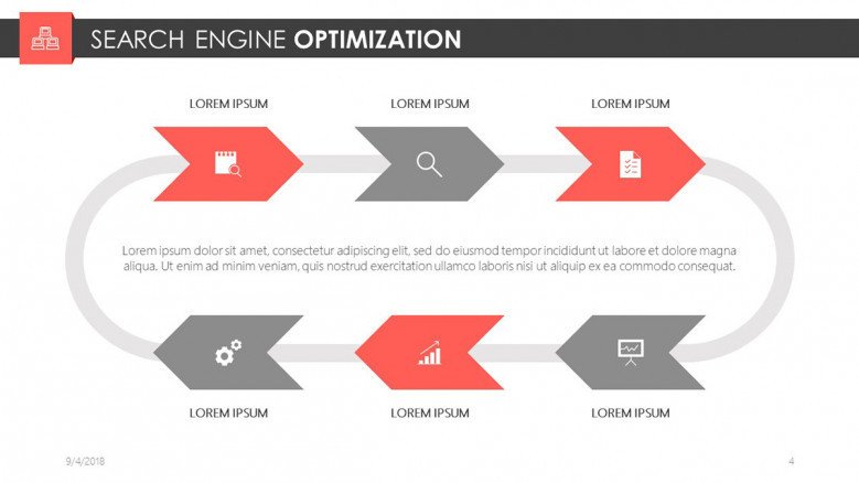 search engine optimization slide for digital marketing presentation in chart