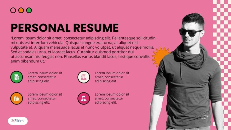creative personal resume key point skill with picture