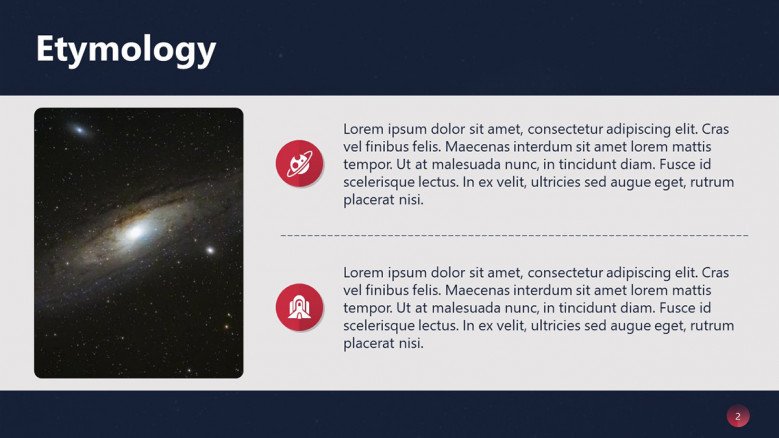 Galaxy Text Slide