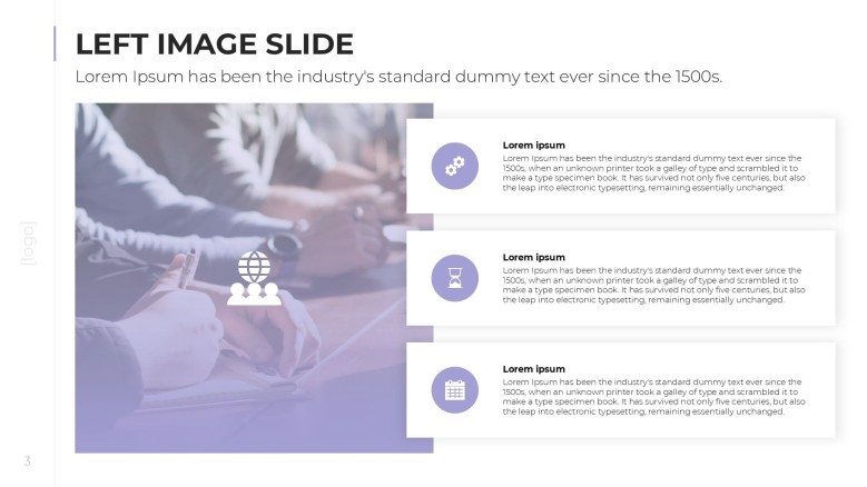 corporate presentation with image slide