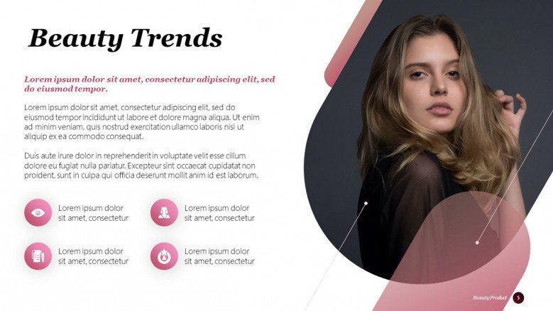 Beauty Trends PowerPoint Slide in creative style