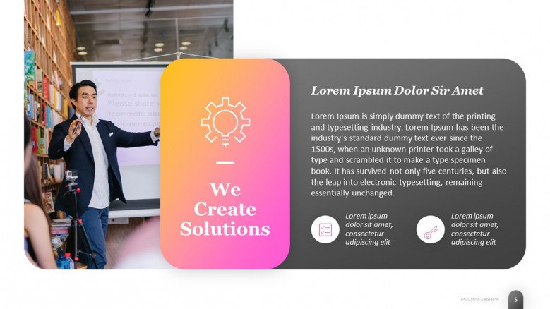 Innovative Solutions PowerPoint Slide