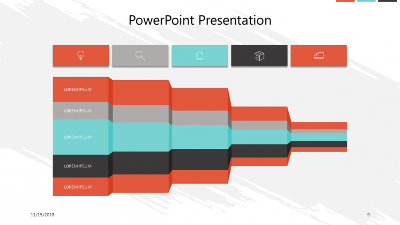 corporate presentation in bar chart