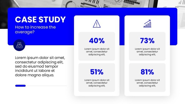 Client Case Study Solution Slide with percentages
